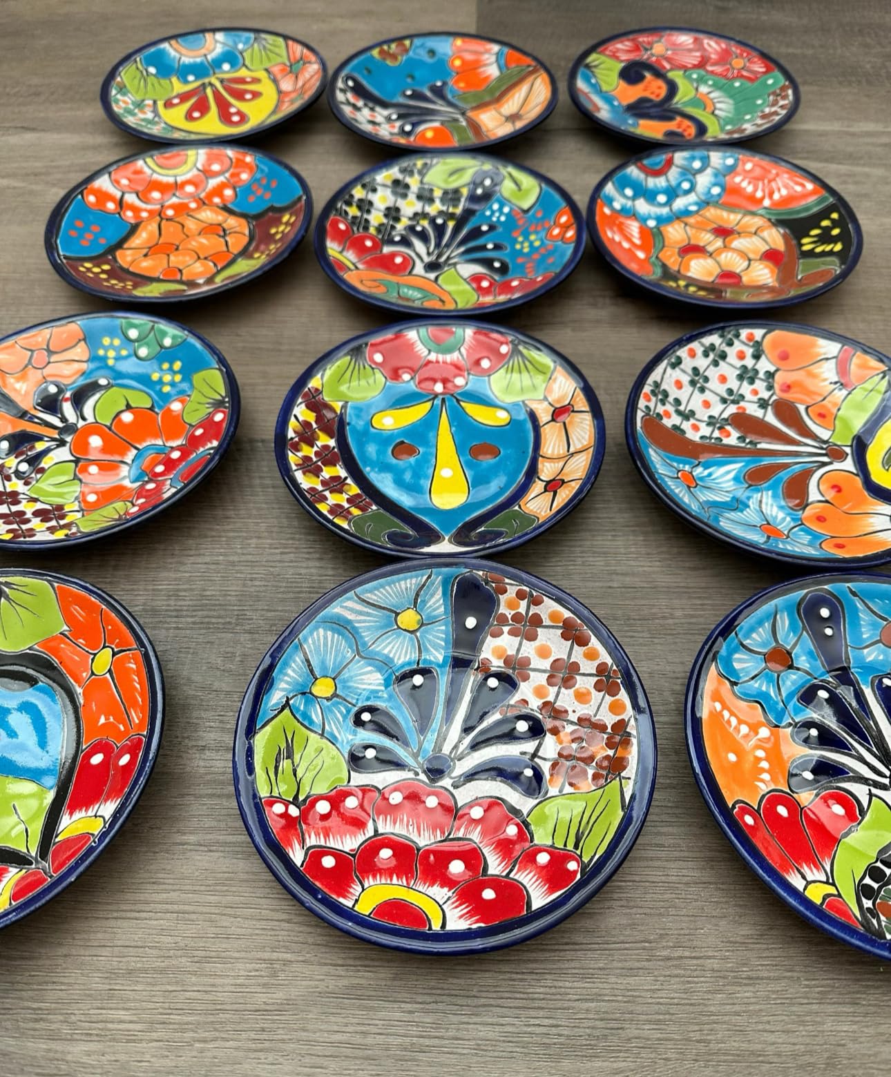 Amazon.com | Set of 4 Talavera Appetizer Plates - 6